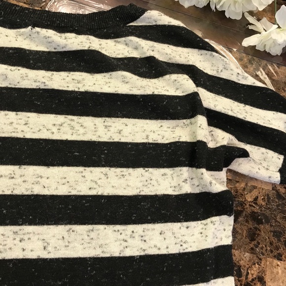 GAP maternity top Small black white stripe sweater - Picture 8 of 10